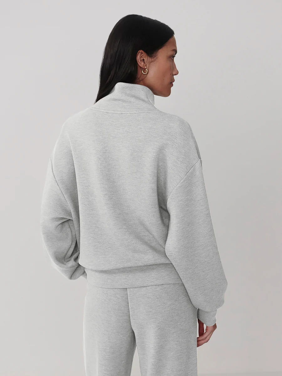 Varley - Davidson Sweat - Light Grey Marl