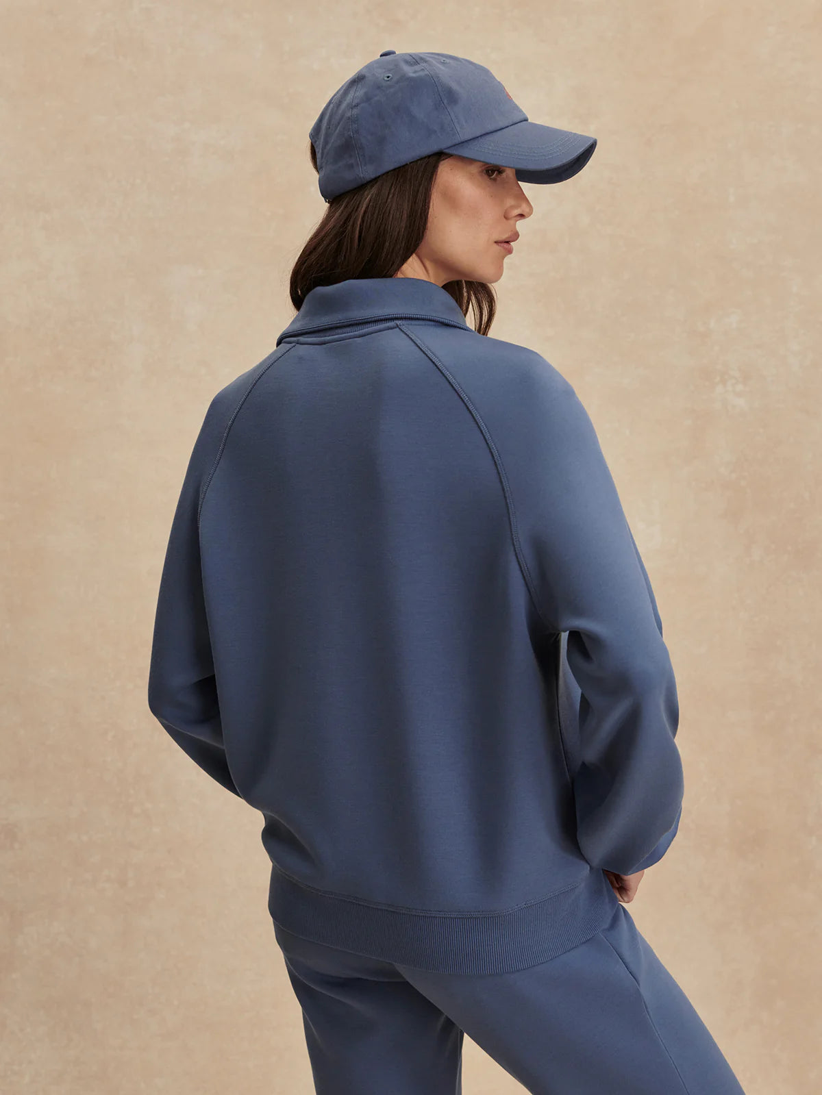 Varley - Selene Half Zip Sweat - Bijou Blue