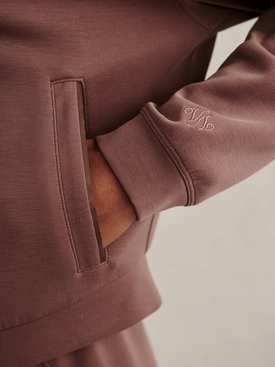 Varley - Jorgie Zip Through Hoodie - Coffee Quartz