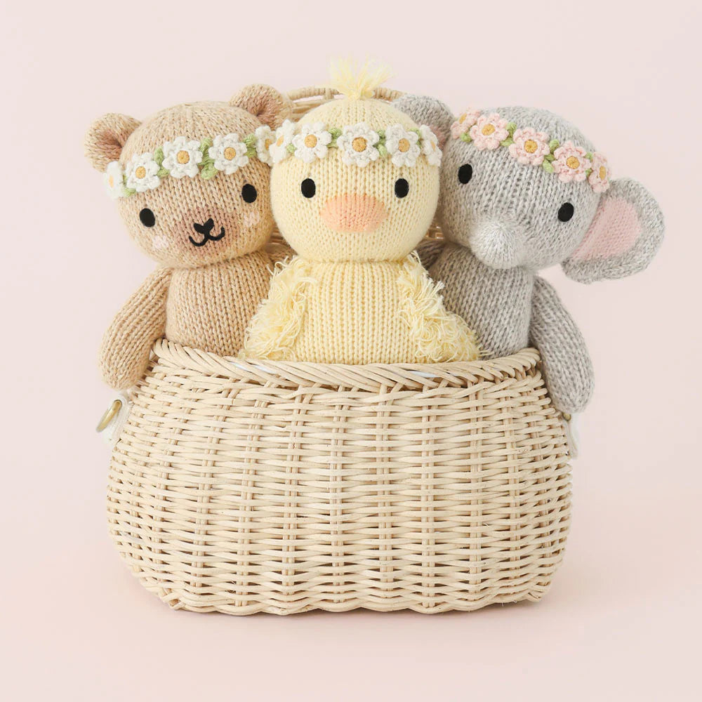 Cuddle + Kind - Baby Honey Bear - Ivory Floral