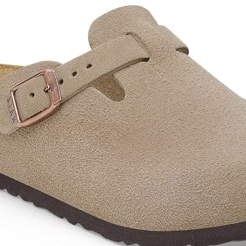 Birkenstock - Boston Kids - Suede Leather Taupe