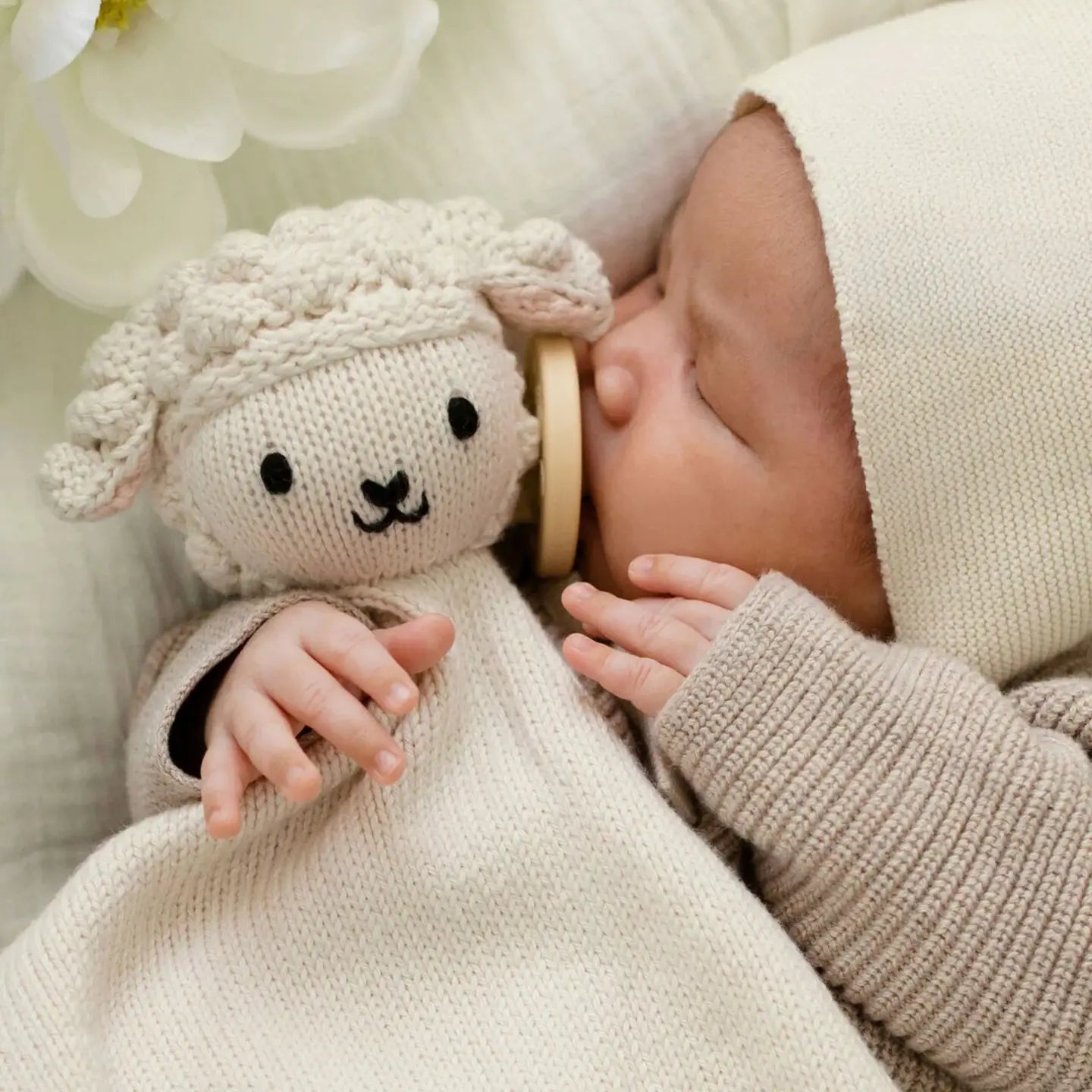 Cuddle + Kind - Baby Lamb Lovey - White