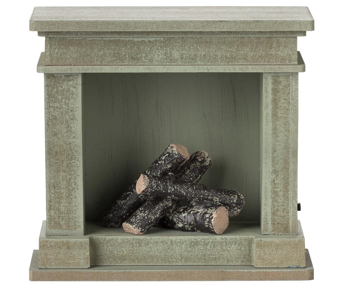 Maileg - Fireplace, Miniature - Dusty Green