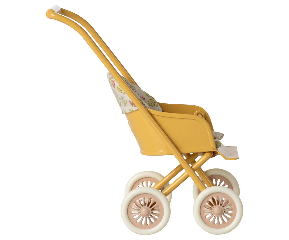 Maileg - Stroller, Micro - Yellow