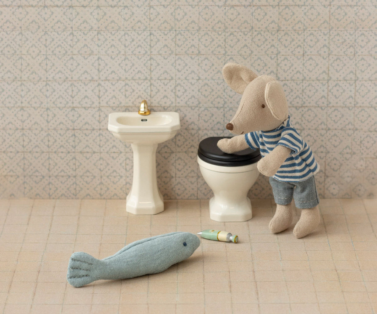 Maileg - Bathroom Sink, Mouse - Off White
