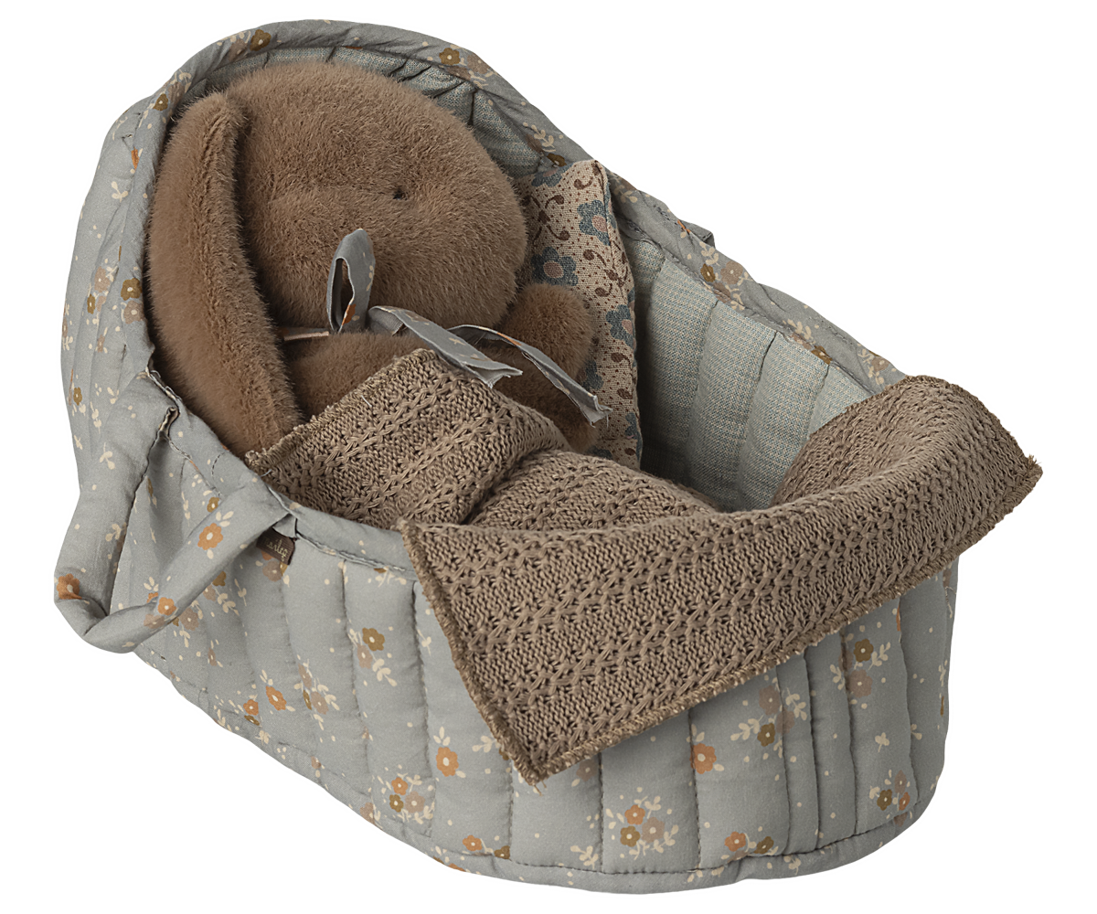 Maileg - Carry Cot, Large - Blue