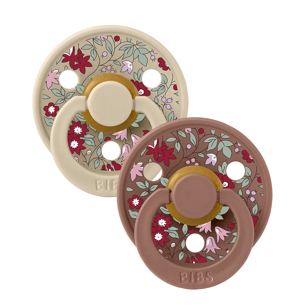 Bibs Pacifier - Bibs x Liberty - 2 Pack - Chamomile Lawn Woodchuck Mix - Latex Size 1