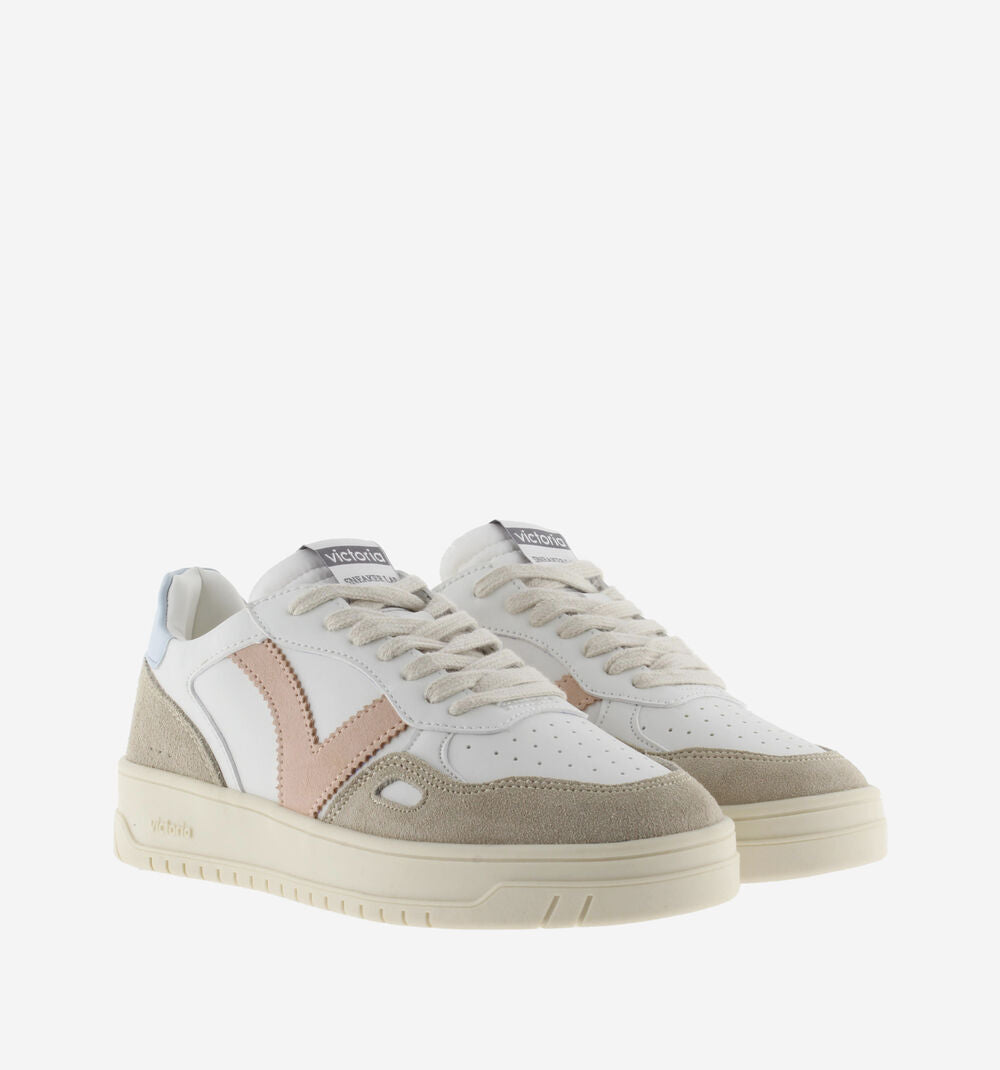 Victoria Shoes - Seoul Split Leather - Celeste