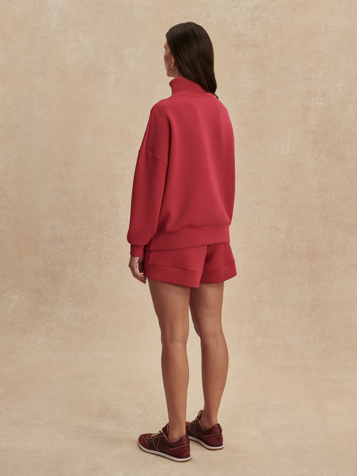 Varley - Hawley Half Zip Sweat - Rich Raspberry