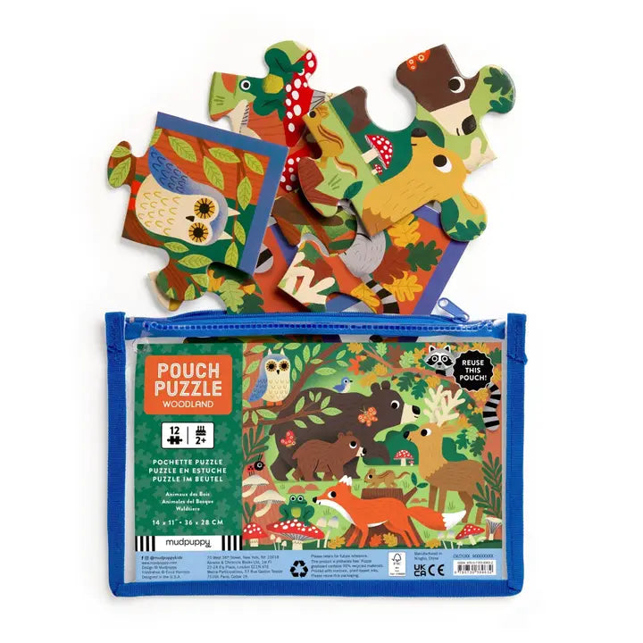 Mudpuppy - Pouch Puzzle - Woodland