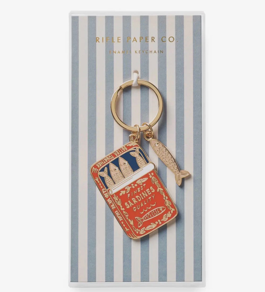 Rifle Paper Co. - Enamel Keychain - Sardines