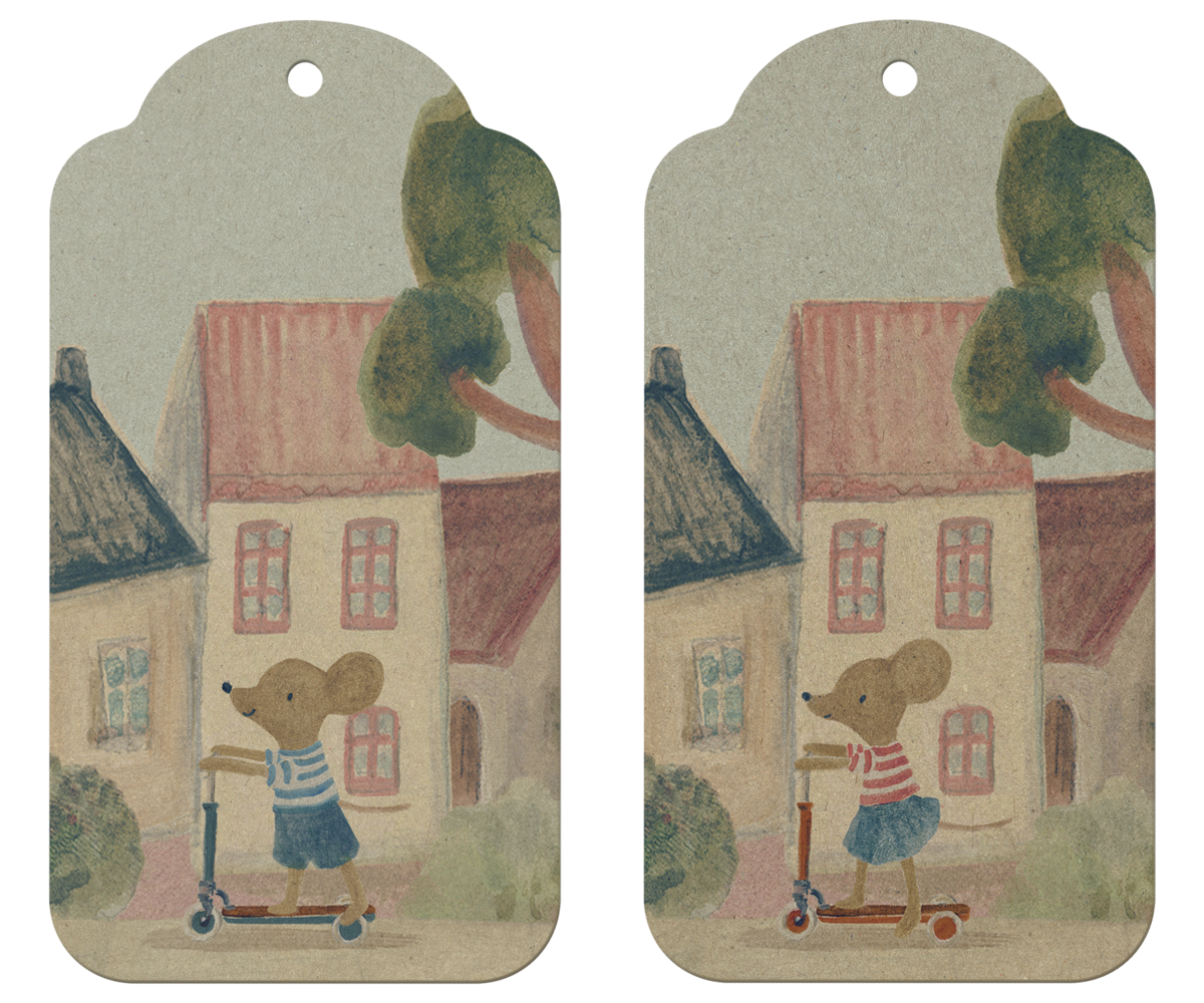 Maileg - Gift Tags, Mouse 12 Pcs