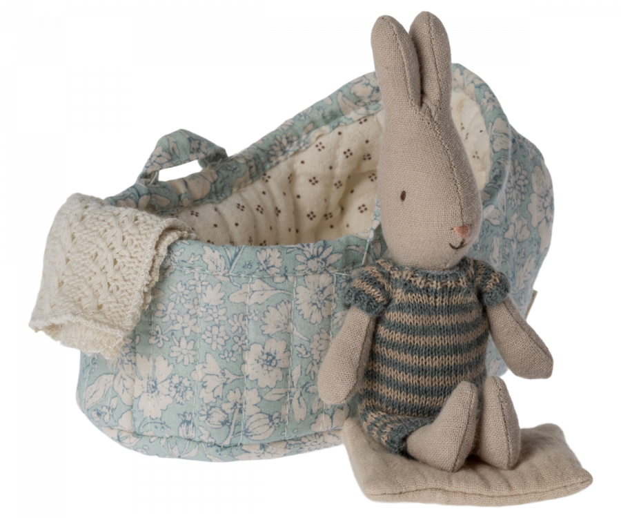 Maileg - Rabbit in Carry Cot, Micro - 3 ass.