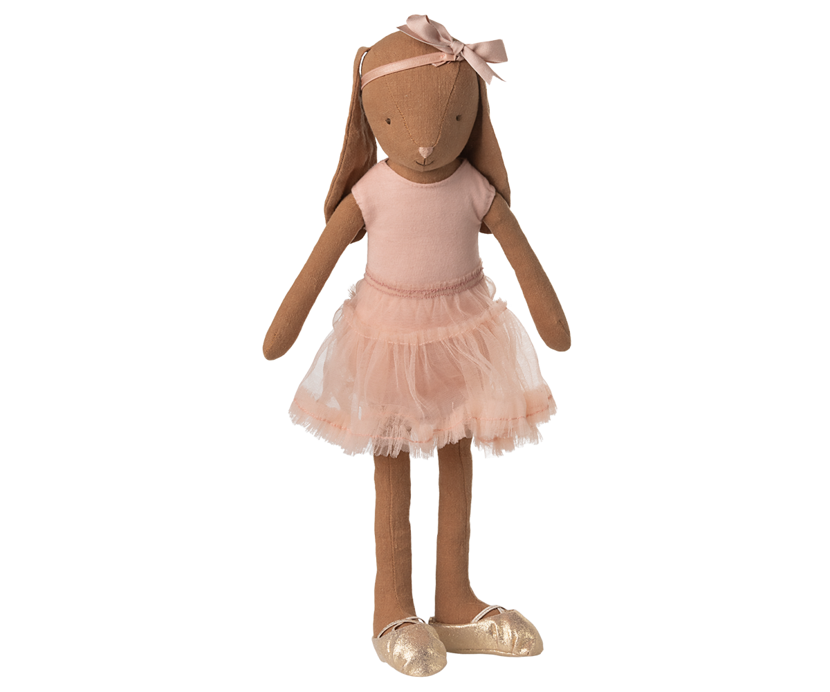 Maileg - Bunny Size 3, Chocolate Brown - Ballet Suit and Skirt, Rose