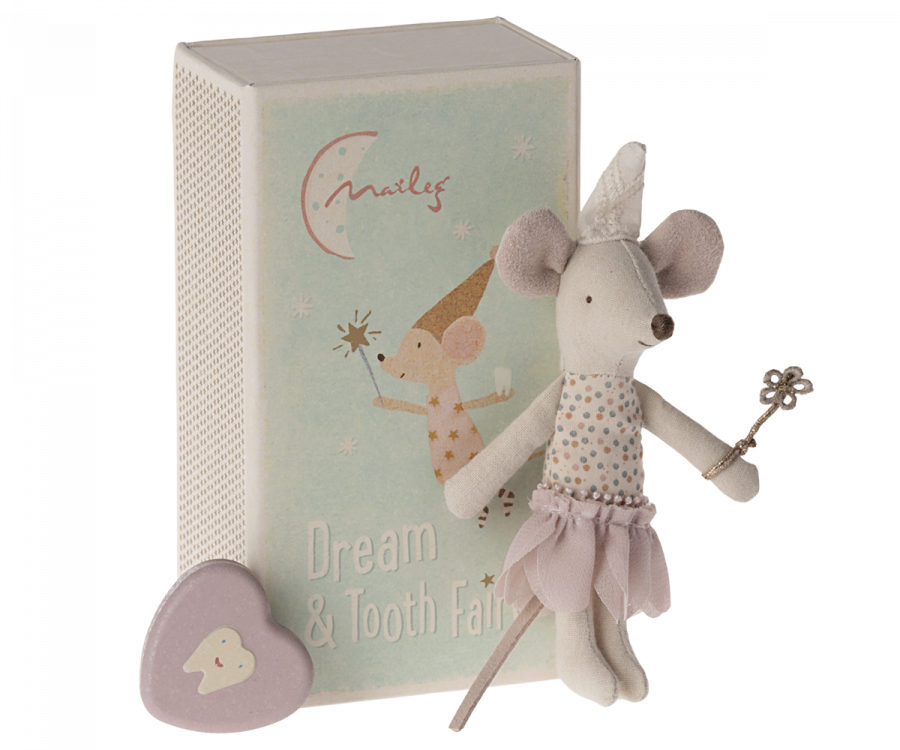 Maileg - Tooth Fairy Mouse, Little Sister in Matchbox