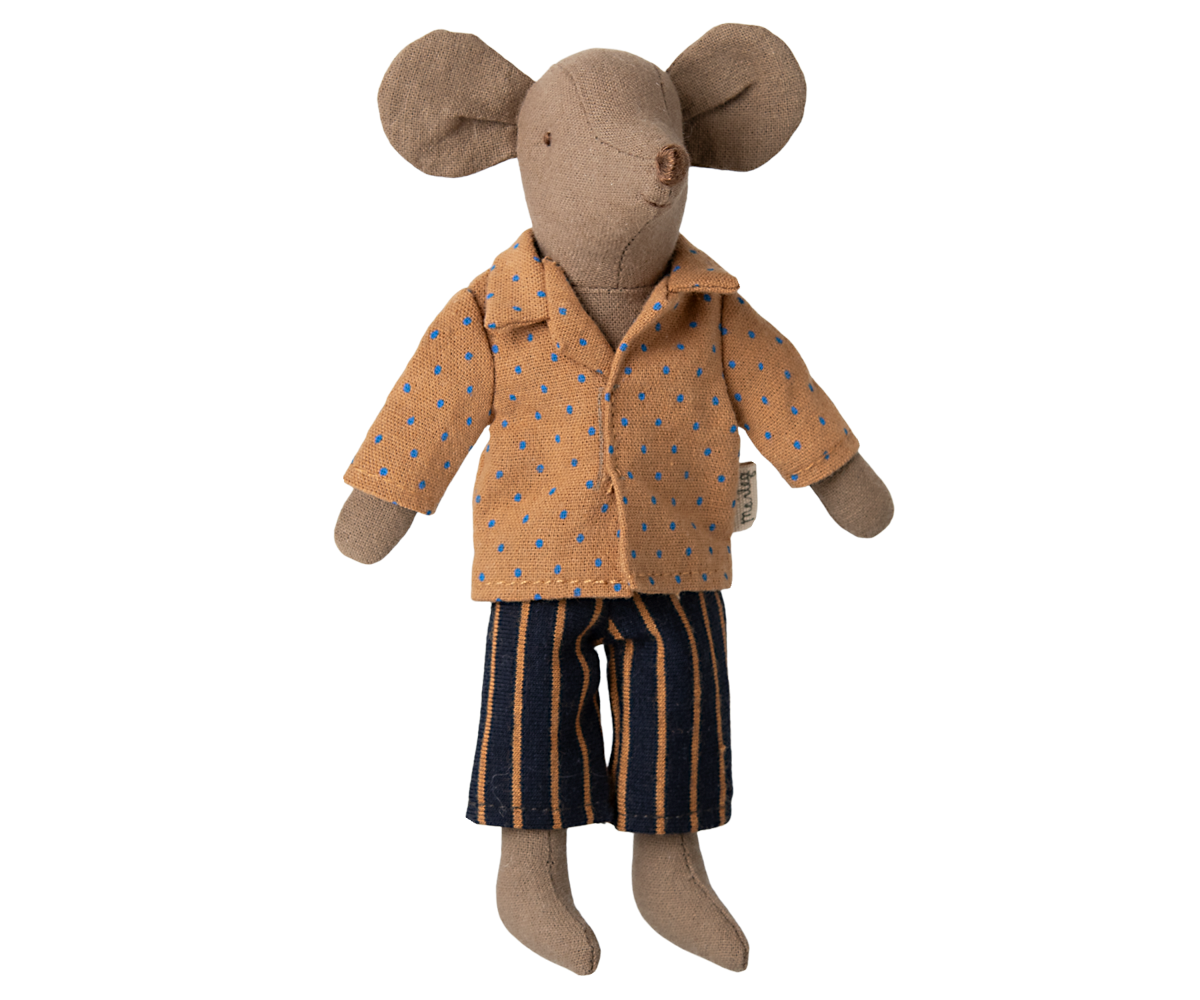 Maileg - Shirt and Striped Pants - Dad Mouse