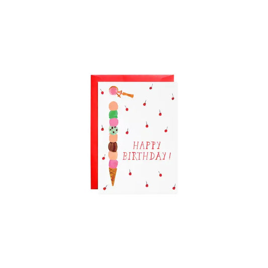 Extra Scoops Birthday Card - Petite Card