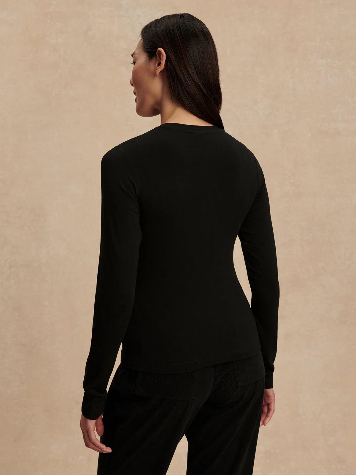 Varley - Edna Long Sleeve Fitted Tee - Black