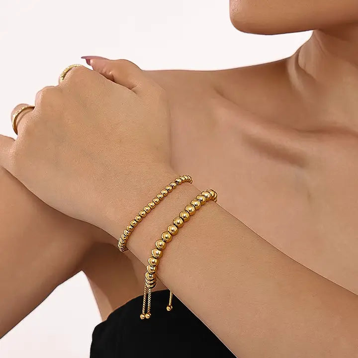 Liliane 18K Gold Non-Tarnish Beaded Bracelet - Yellow Gold