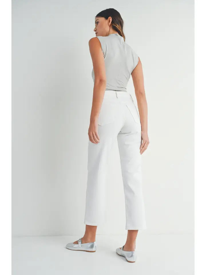 Vintage Straight Jean - White