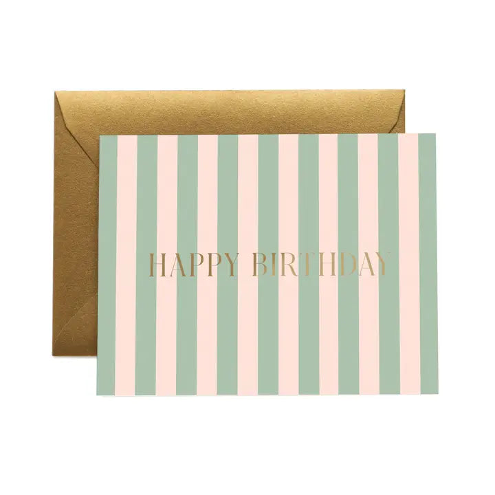 Rifle Paper Co. - Birthday Card - Cabana Stripe