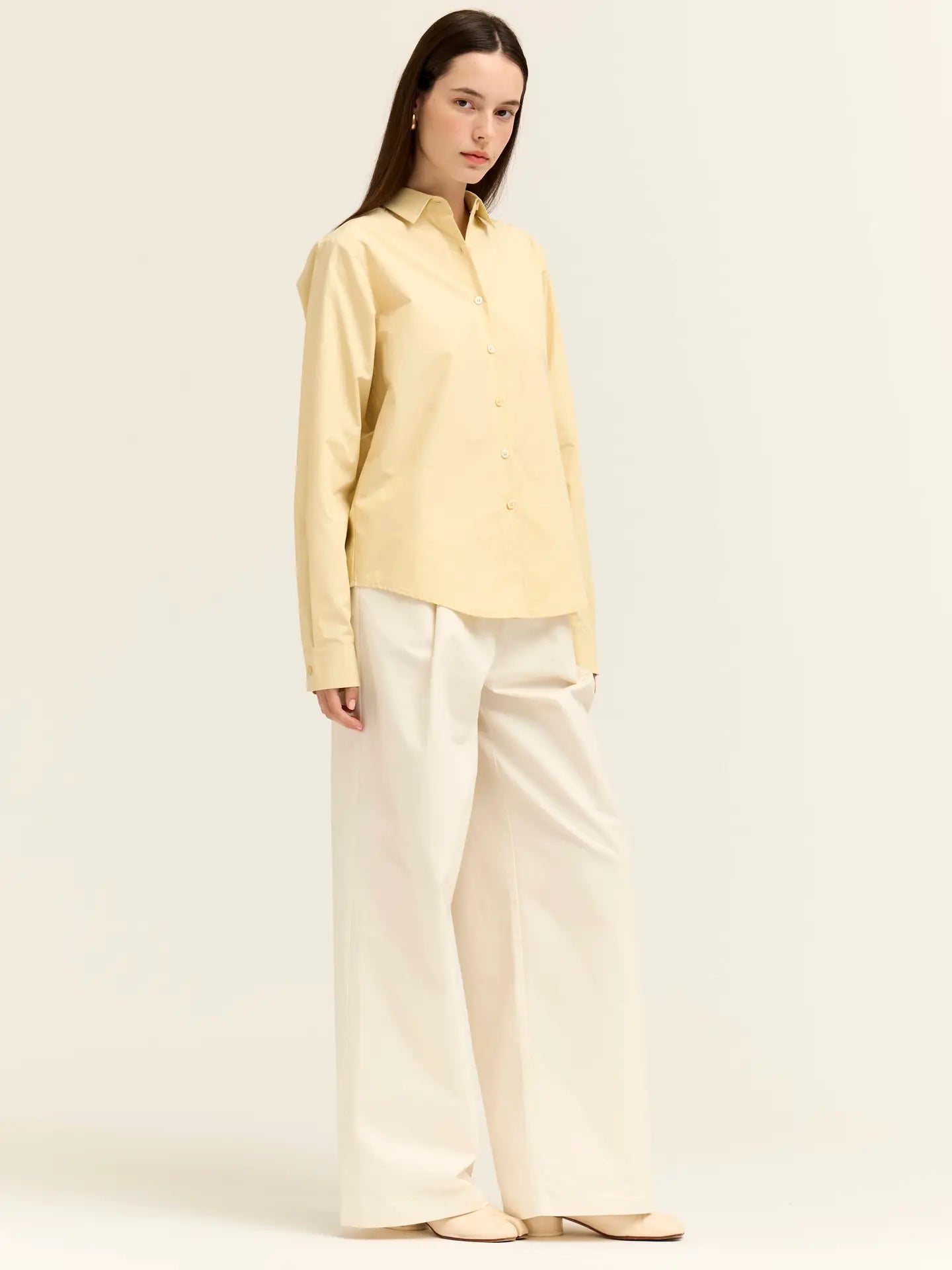 Grade + Gather - Poplin Basic Shirt - Butter Yellow