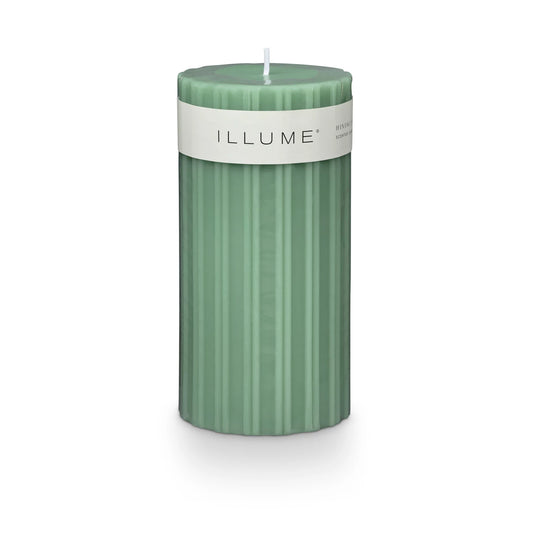 Illume - Medium Fragranced Pillar Candle - Hinoki Sage