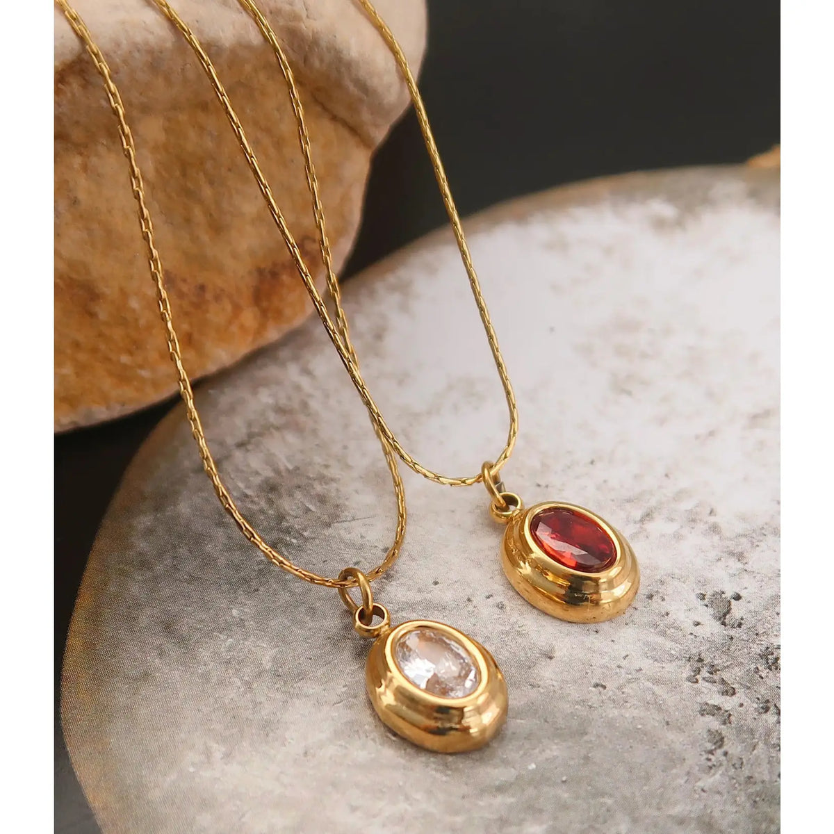 Cornelia 18K Non-Tarnish Gemstone Necklace - Yellow Gold