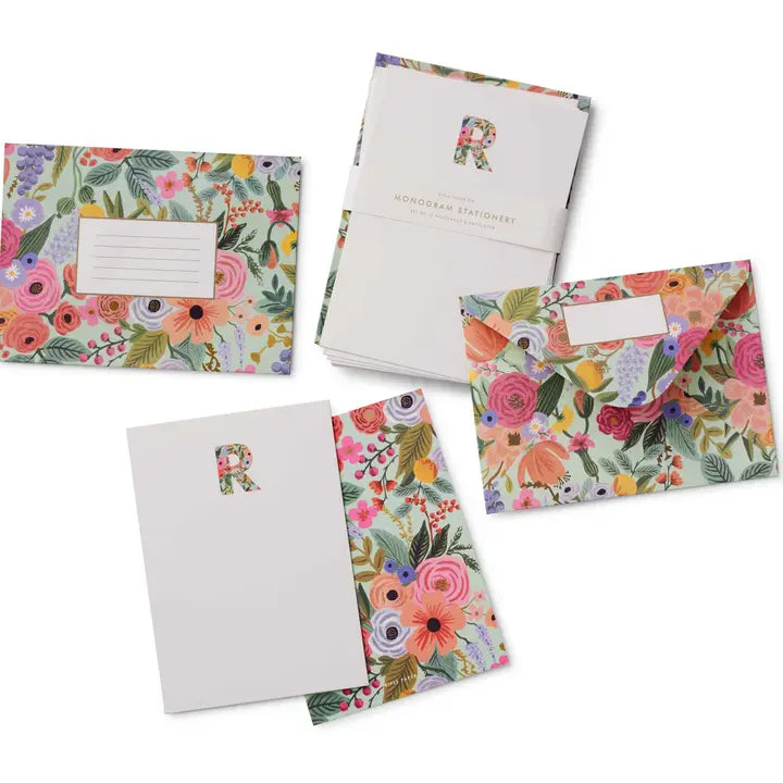 Rifle Paper Co. - Monogram Note Cards - Garden Party