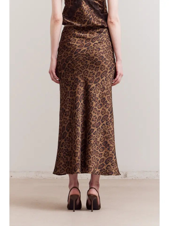 Grade + Gather - Mermaid Fit Maxi Skirt - Leopard