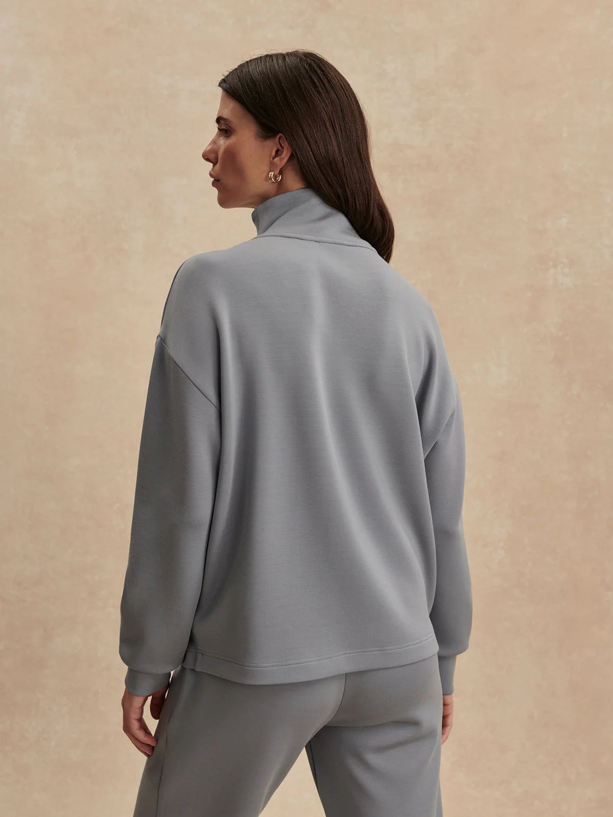 Varley - Arlene Zip Through Sweat - Wind Blue