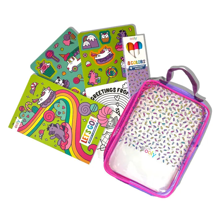 Ooly - Let's Go!: Activity & Coloring Kit - Unicorn Candy Town
