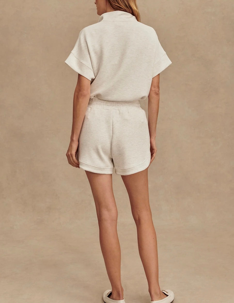 Varley - Olli High-Rise Short - Ivory Marl