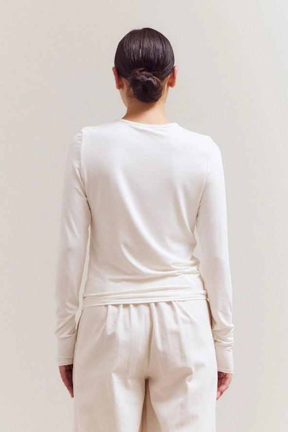 Grade + Gather - Long Sleeve Modal T-Shirt - Soy