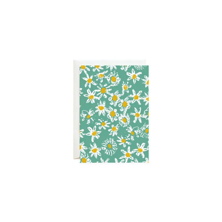Green Daisy Fields - Petite Card