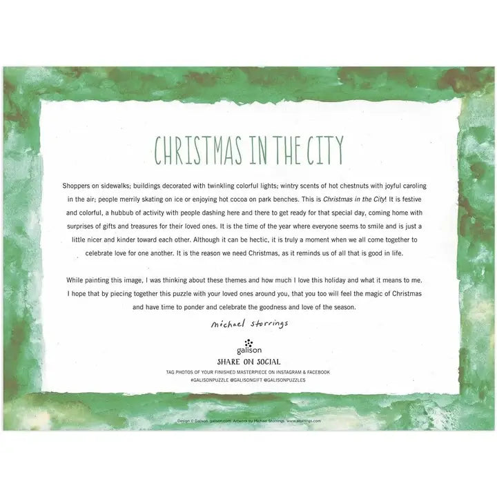 Michael Storrings - Christmas in the City - 1000 Piece Puzzle