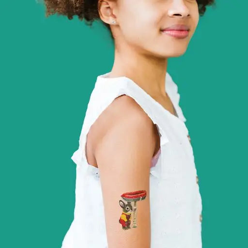 Tattly - Toadstool Bunny RS Tattoo Pair
