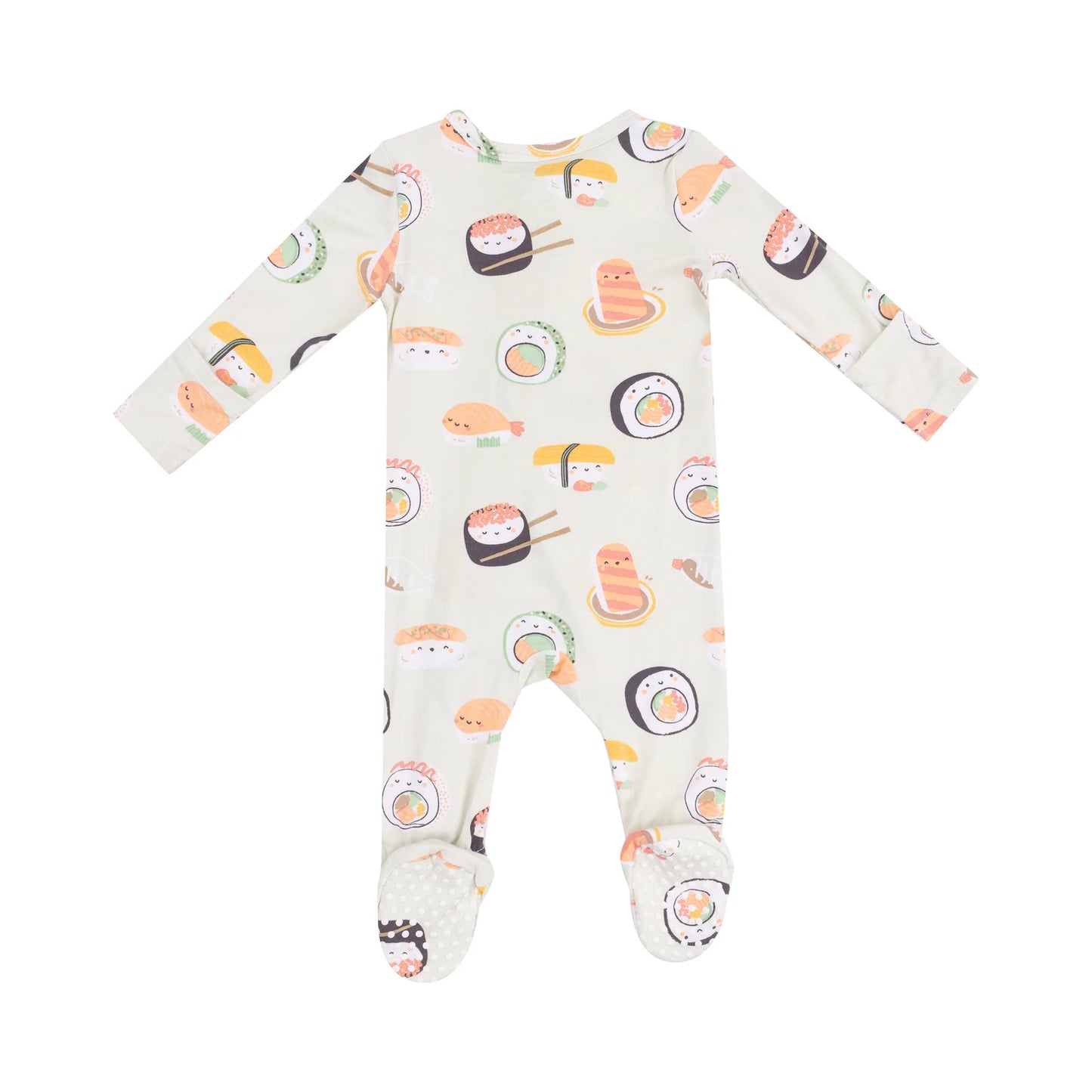 Two Way Zipper Footie - Sushi - Green