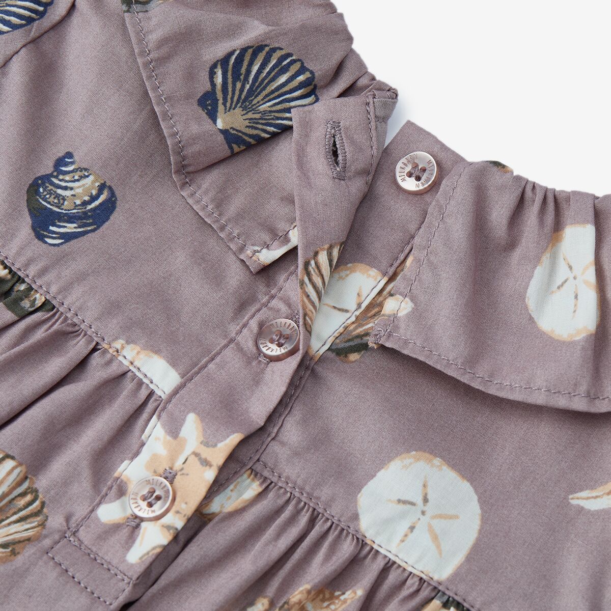 Milkbarn - Butterfly Ruffle Dress + Bloomers - Purple Seashells