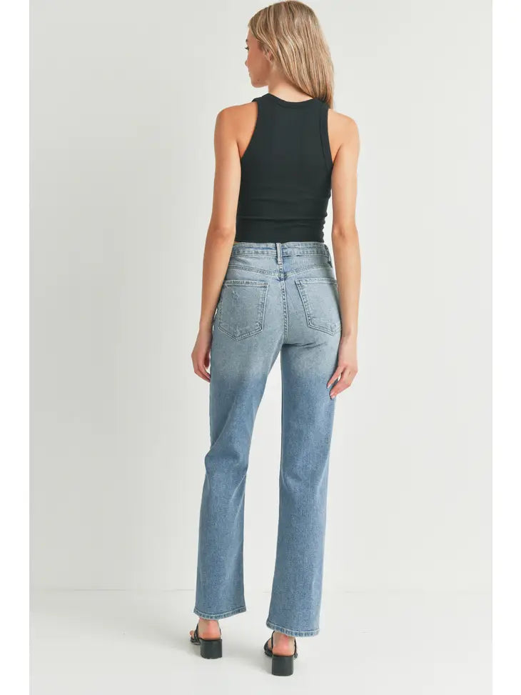 Full Length Straight Jean - Light Denim