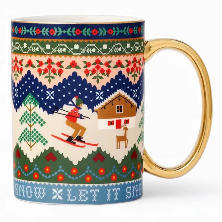 Rifle Paper Co. - Porcelain Mug - Ski Chalet