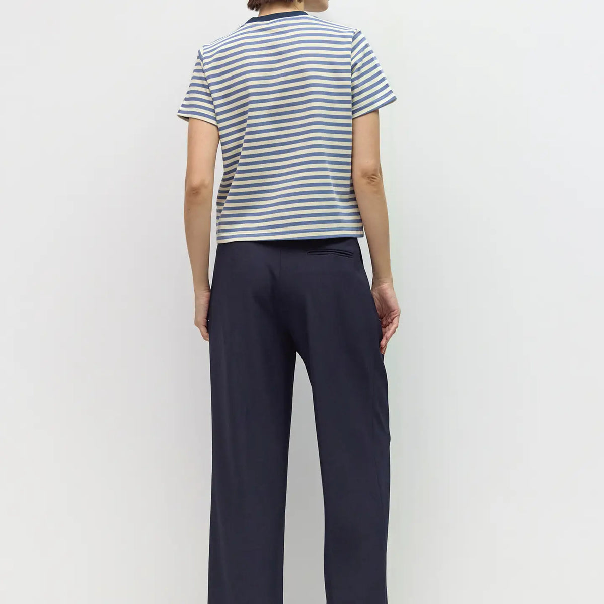 Stripe Tee - Blue, Cream + Navy