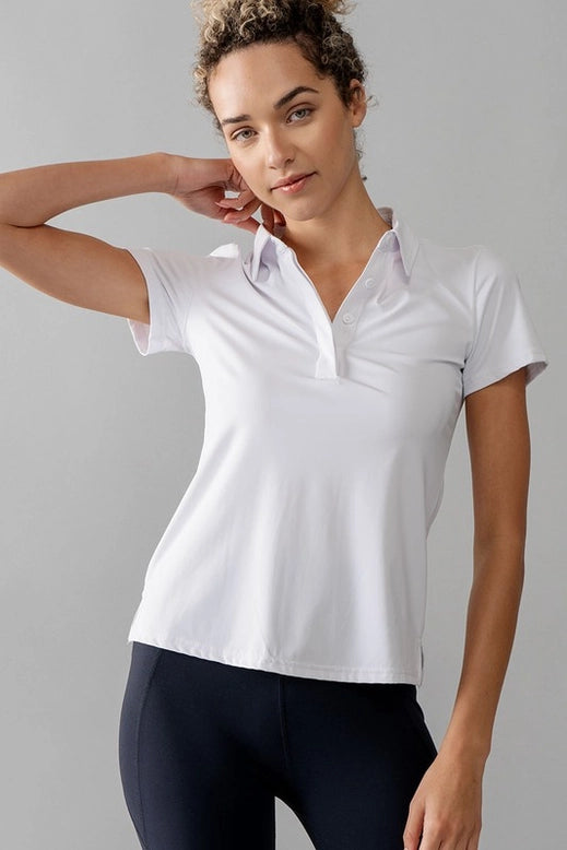 Button Polo Shirt - White