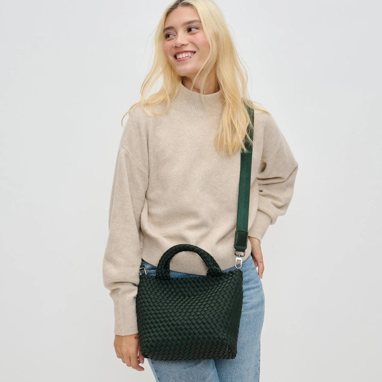 Sol and Selene: Sky's The Limit - Small Woven Neoprene Crossbody - Olive