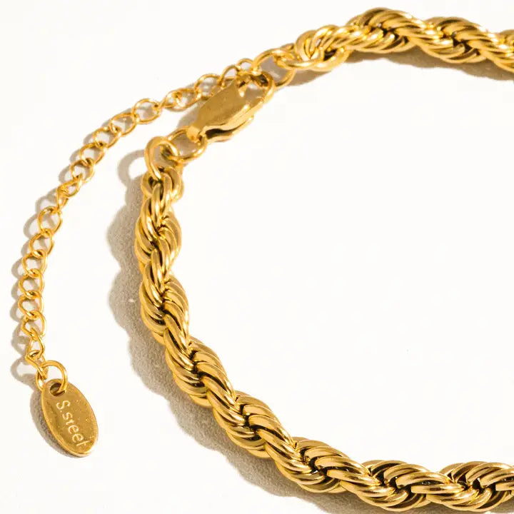 Sadie 18K Braided Stackable Bracelet - Gold