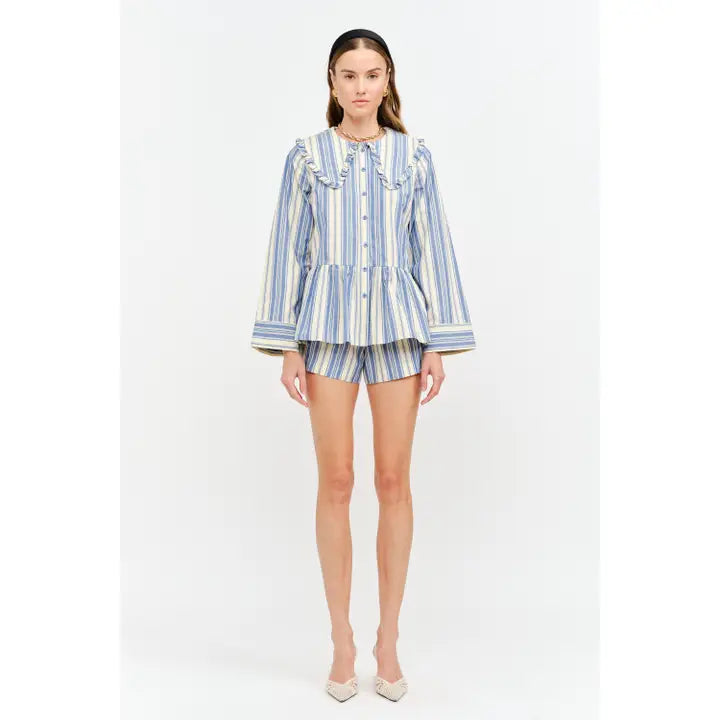 Piper Top - Blue Stripe