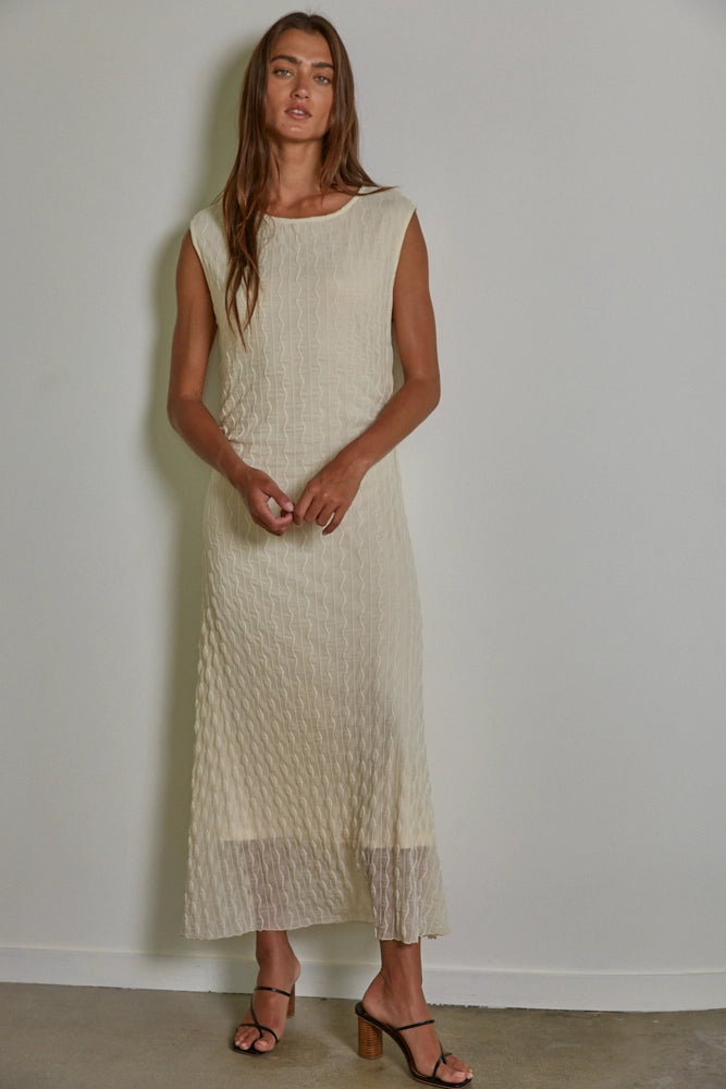 Woven Nylon Lace Sleeveless Maxi Dress - Ivory SANNA baby and child Woven Nylon Lace Sleeveless Maxi Dress - Ivory SANNA baby and child