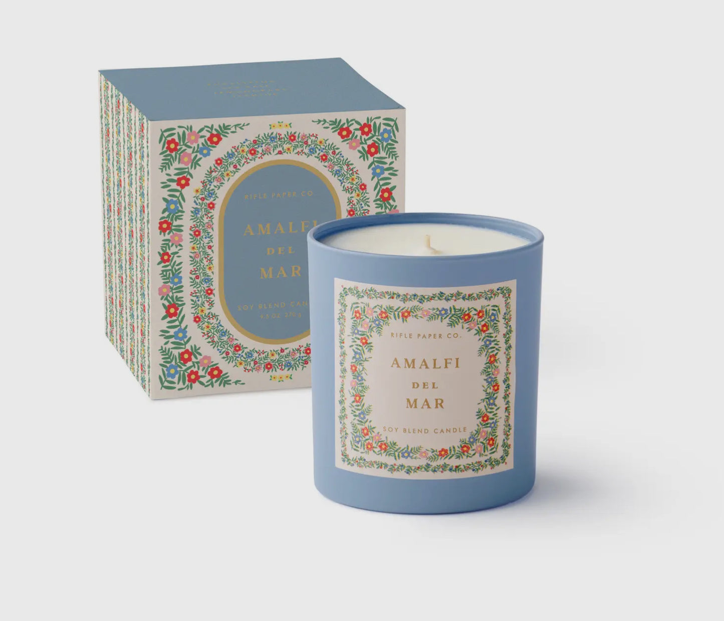 Rifle Paper Co. - Rosette Amalfi Del Mar Glass Candle - 9oz.