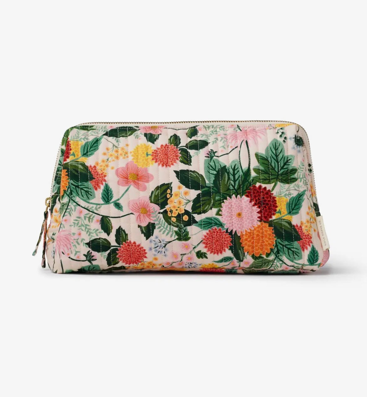 Rifle Paper Co. - Quilted Large Cosmetic Bag - Dahlia