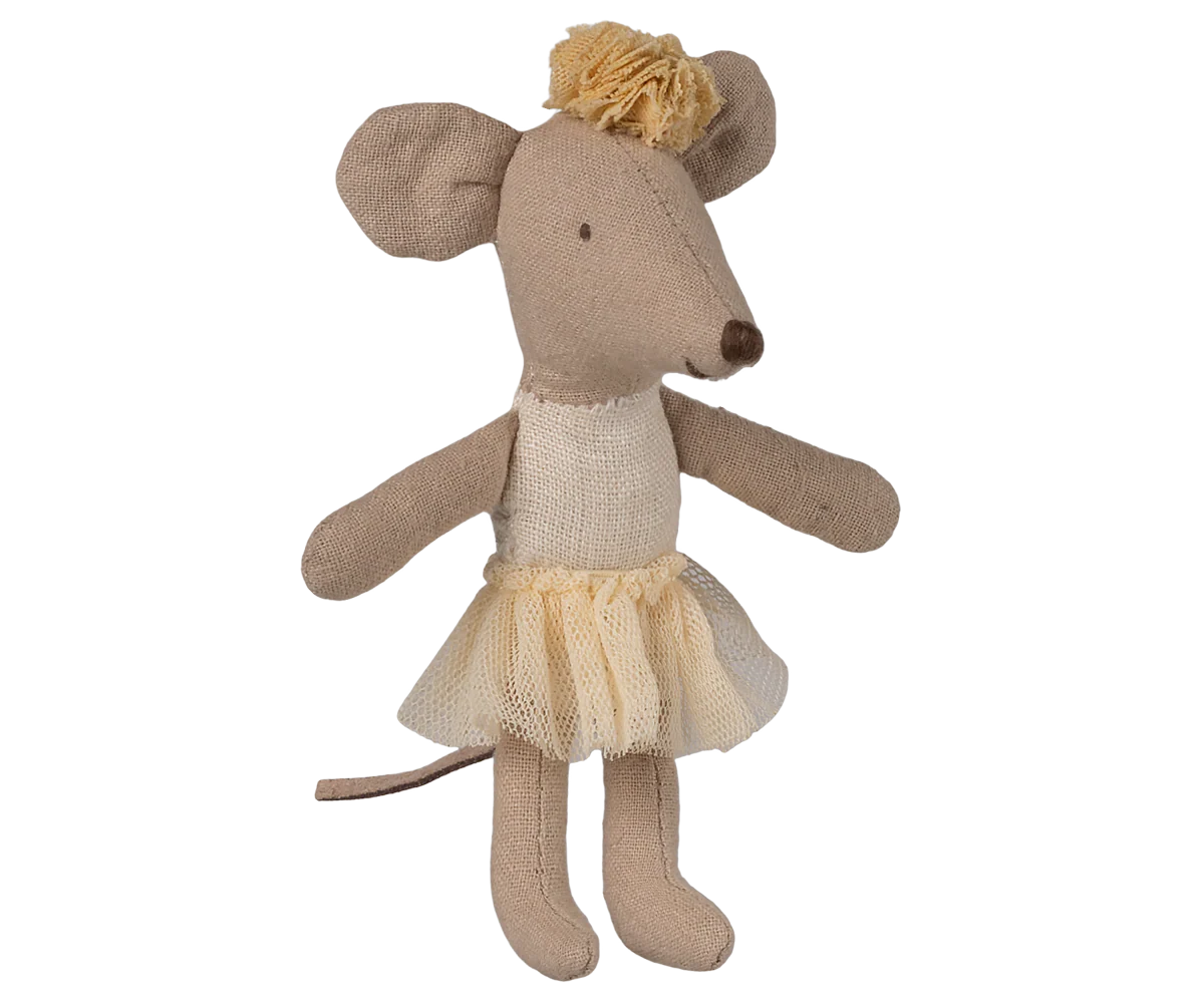 Maileg - Ballerina Mouse, Little Sister - Off White - PREORDER